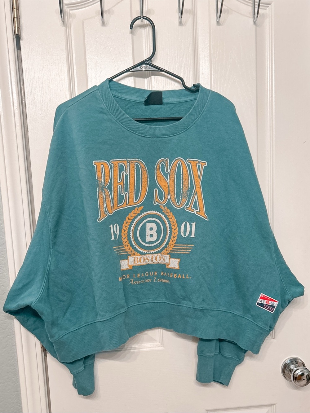New Era Boston Red Sox Teal Green Crewneck Sweatshirt XL MLB Officially Licensed